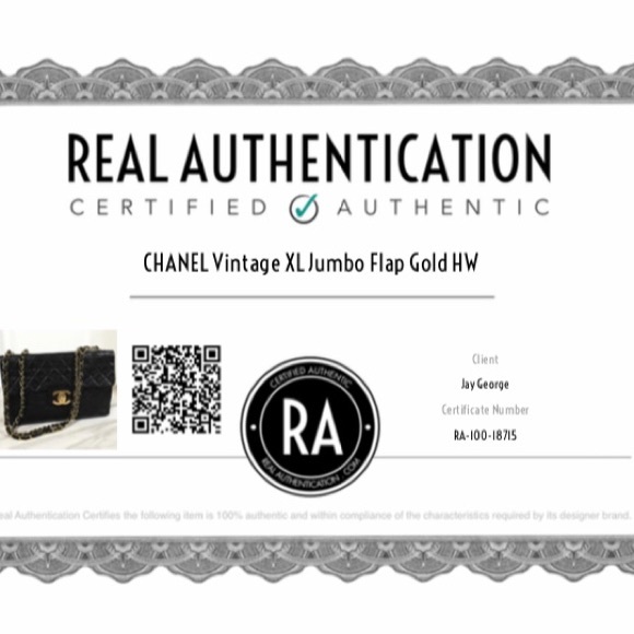 Authenticated CHANEL VTG XL Jumbo Flap Gold HW - Picture 2 of 8